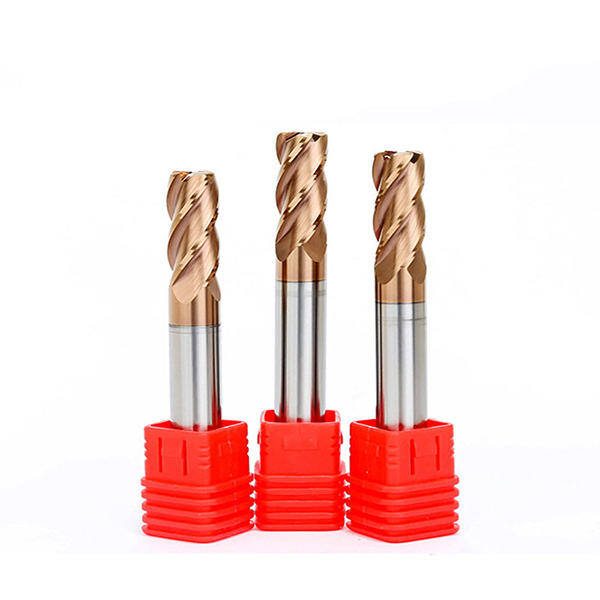 HRC60 Solid Carbide 4 Corner Radius End Mill With TiSiN Coating