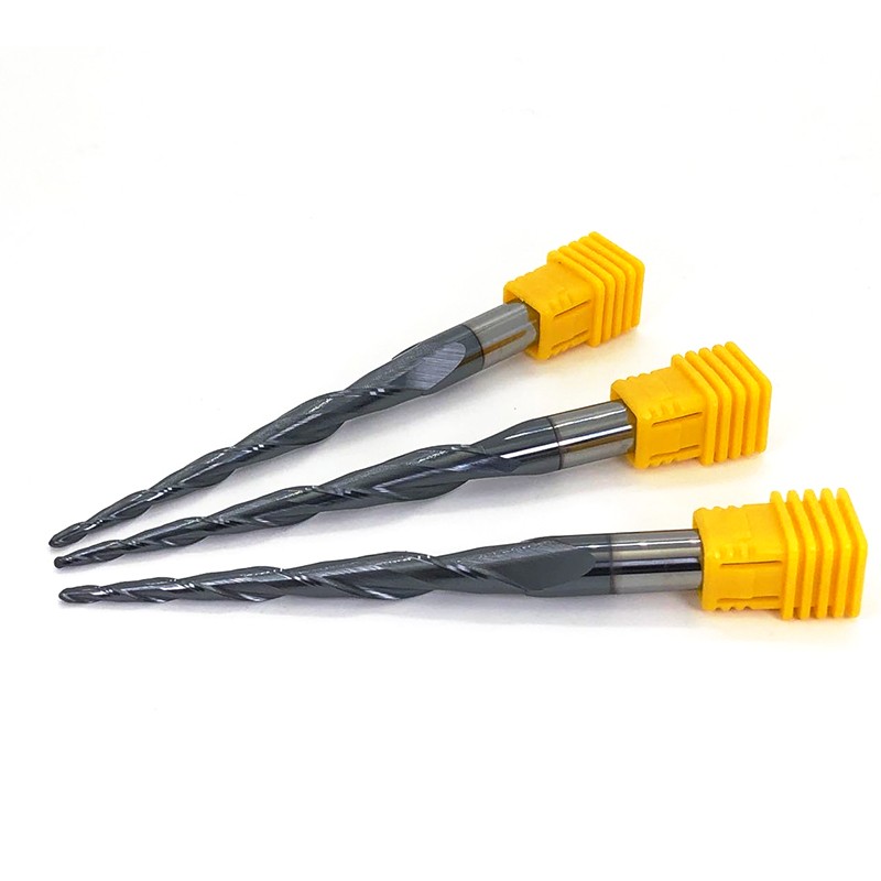 Carbide 10mm Coated Tapered Ball Nose End Mill