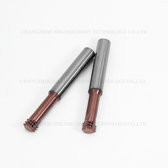 Carbide 3 Teeth Threading end mill for Steel HRC68