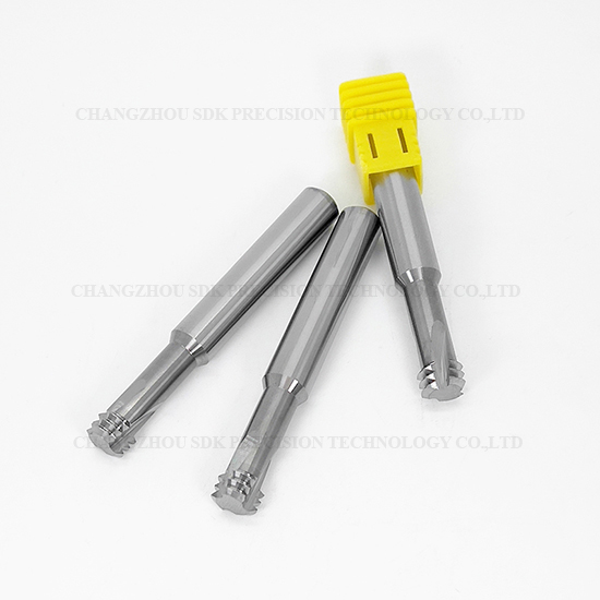 Carbide 3 Teeth Threading end mill for Aluminium HRC58