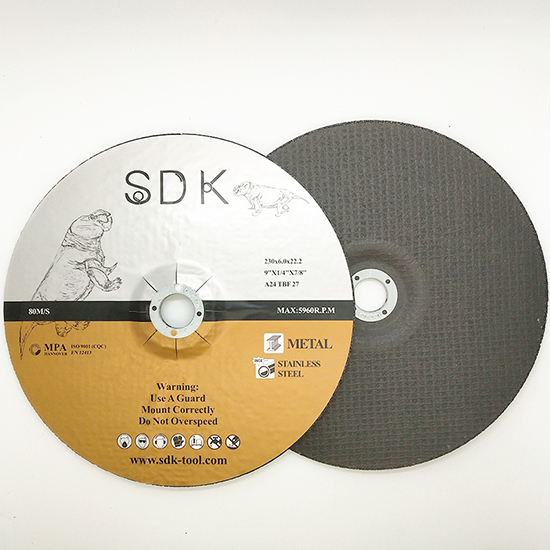 9inch 230*6.0*22.2 Depressed Center Abrasives Grinding Wheel for Metal