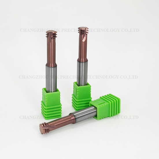 Carbide 3 Teeth Threading end mill for Steel HRC68