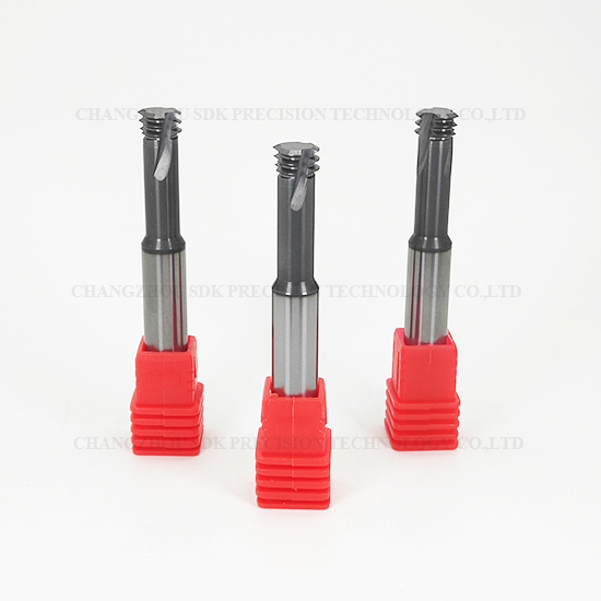 Carbide 3 Teeth Threading end mill for Steel HRC58