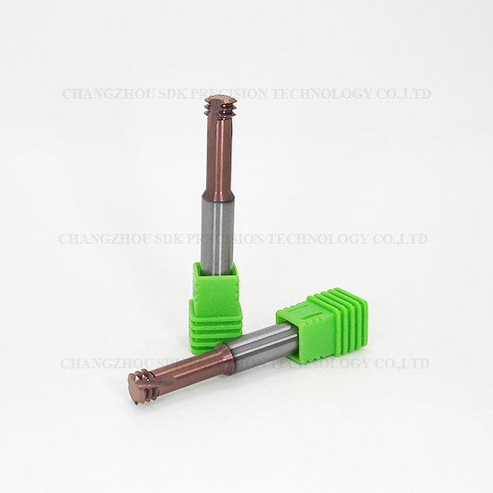 Carbide 3 Teeth Threading end mill for Steel HRC68