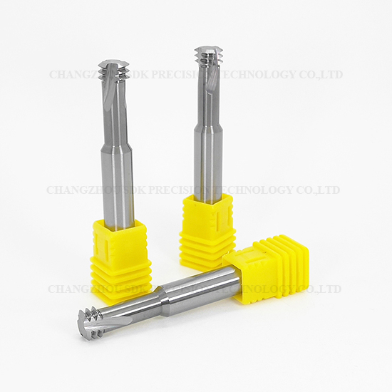 Carbide 3 Teeth Threading end mill for Aluminium HRC58