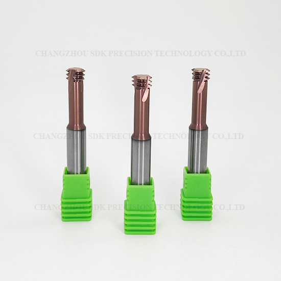 Carbide 3 Teeth Threading end mill for Steel HRC68