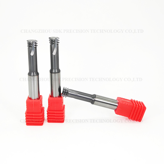 Carbide 3 Teeth Threading end mill for Steel HRC58