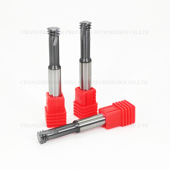 Carbide 3 Teeth Threading end mill for Steel HRC58