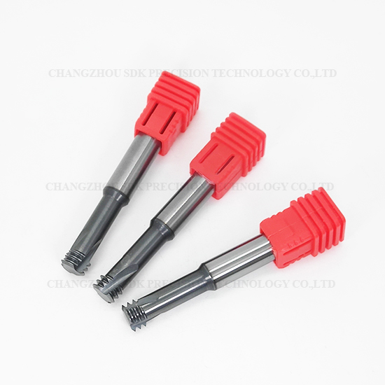 Carbide 3 Teeth Threading end mill for Steel HRC58